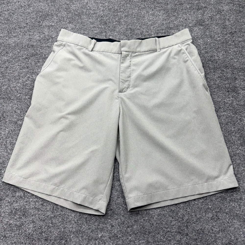 Nike Golf Dri-FIT Shorts Mens 36 Light Grey Textured Flat Front Performance